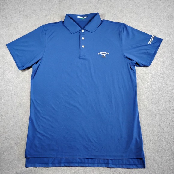 B Draddy Sport Mens Blue Harding Park 1925 Golf Polo Shirt Large Hanwha Crown
